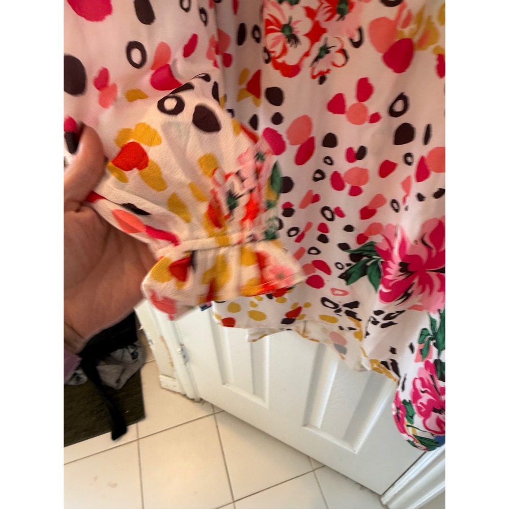 Umgee USA Mixed Floral Leopard Print Boho Shift Dress 2XL WC2478 Pink Blue - Picture 5 of 10